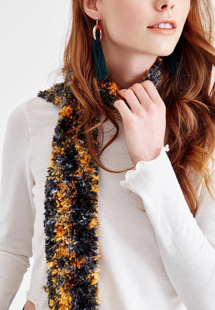 Women Mixed Scarf with Color Details