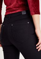Bayan Siyah Ultra Yüksek Bel Düğme Detaylı Pantolon