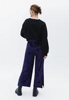 Women Purple Velvet Pants
