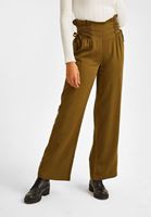 Bayan Yeşil Beli Bağlama Detaylı Bol Pantolon ( TENCEL™ )