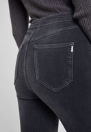 Bayan Gri Paça Detaylı Ultra Yüksel Bel Denim Pantolon