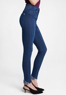 Bayan Mavi Paça Detaylı Ultra Yüksel Bel Denim Pantolon
