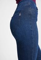 Bayan Mavi Paça Detaylı Ultra Yüksel Bel Denim Pantolon