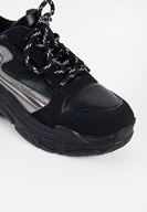 Women Black Stripe Detailed Sneakers