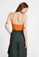 Women Orange Top with Thin Straps