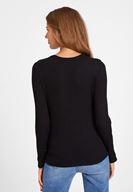 Women Black Blouse with Cut Out Detail