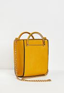 Bayan Sarı Zincir Askılı Kutu Çanta