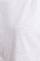 Bayan Beyaz Bot Yaka Modal Karışımlı Tişört