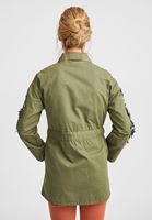 Bayan Yeşil Kolları Aplike Detaylı Ceket