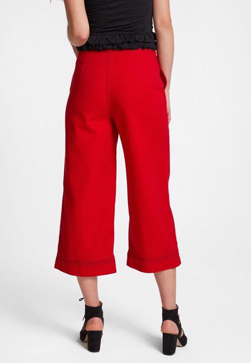Red High Rise Pants