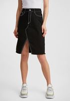 Women Black Skirt with Contrast Details