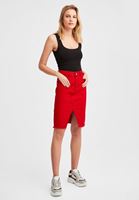 Women Red Skirt with Contrast Details