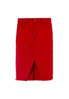 Women Red Skirt with Contrast Details