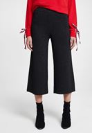 Women Black Trousers with Shiny Detail