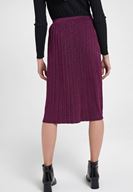 Women Purple Shiny Pleated Skirt