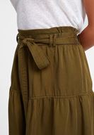 Women Green Belted Skirt