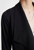 Bayan Siyah Dökümlü Cupro Blazer Ceket ( TENCEL™ )