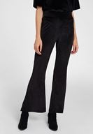Women Black Velvet Trousers with Details