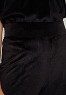 Women Black Velvet Trousers with Details
