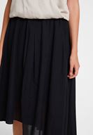 Women Black Asymmetric Midi Skirt