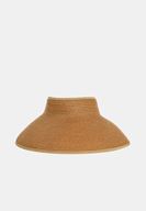 Women Brown Straw Hat with Back Detail