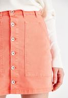 Women Orange Skirt with Button Details