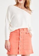 Women Orange Skirt with Button Details