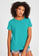 Bayan Yeşil Kısa Kollu Basic Tişört