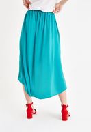 Women Green Asymmetric Skirt