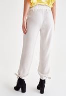 Bayan Gri Beli Lastikli Bilek Detaylı Pantolon ( TENCEL™ )