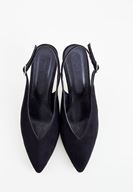 Bayan Siyah İnce Topuklu Sivri Burun Ayakkabı