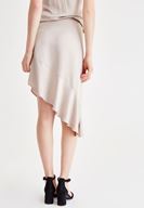 Women Grey Satin Skirt
