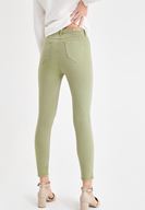 Bayan Yeşil Yumuşak Dokulu Ultra Yüksek Bel Pantolon ( MODAL )