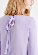 Women Purple Long Sleeve Blouse with Back Details