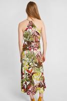 Bayan Çok Renkli Çiçek Desenli Askılı Elbise