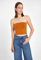Women Orange Off-shoulder Crop Top