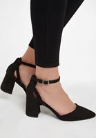 Bayan Siyah Tek Bantlı Topuklu Ayakkabı