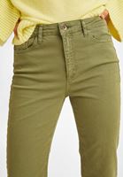 Women Green High Rise Slim Trousers