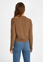 Women Brown Tied Pullover