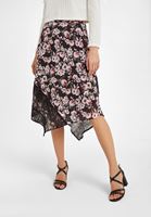 Women Mixed Floral Asymmetric Skirt