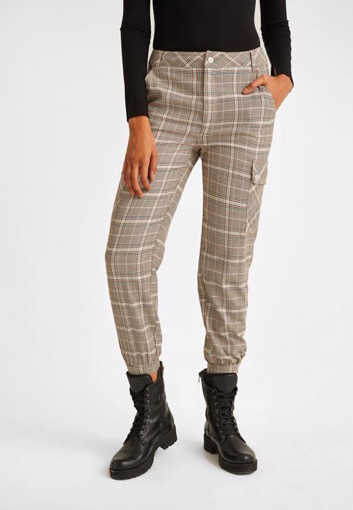 Mixed High Waisted Cargo Trousers 