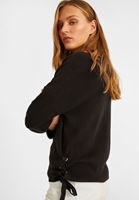 Women Black Pullover with Knot Details