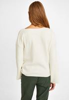 Women Cream Pullover with Knot Details