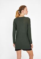 Women Green V-Neck Knitwear Sweater