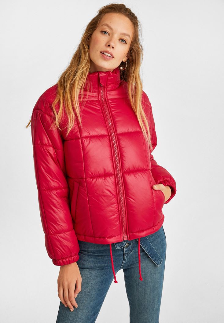 Pink Oversize Puffer Jacket Online Shopping | OXXOSHOP