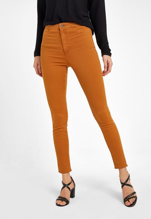 Yellow Ultra High Rise Trousers 