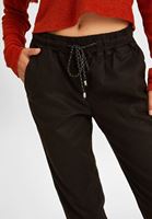 Bayan Siyah Bağcık Detaylı Jogger Pantolon ( TENCEL™ )