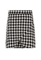 Women Black Asymmetric Tweed Skirt