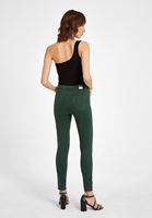Women Green High Rise Skinny Trousers