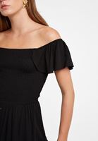 Women Black Off-Shoulder Maxi Dress